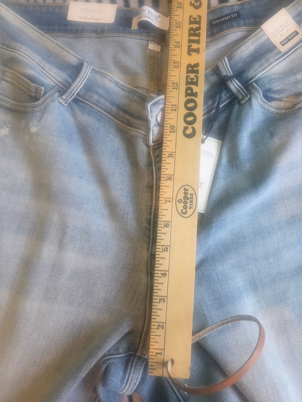 Judy Blue 22W Faded Raw Hem High Waist Blue Jeans - Picture 3 of 14
